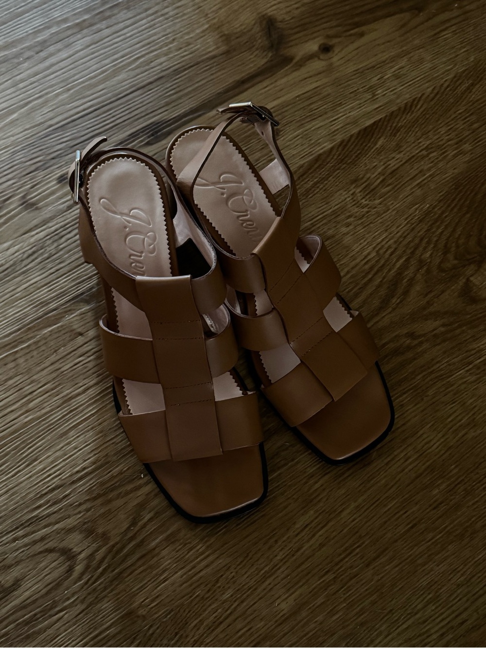 Women's JCrew Dylan fisherman block-heel sandals in leather Tan 9.5 - Picture 2 of 10